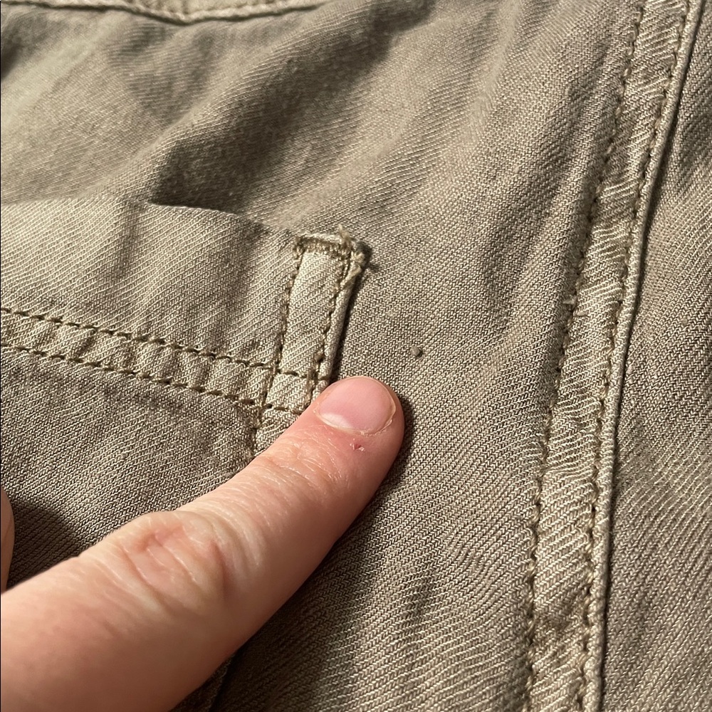 American Eagle Outfitters Linen Cargo Pants - Olive - Picture 7 of 7
